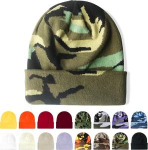 Gorro grueso de lana 100% con logotipo personalizado, gorro de punto Jacquard de invierno para viajes, uso diario y playa - Product Image 6