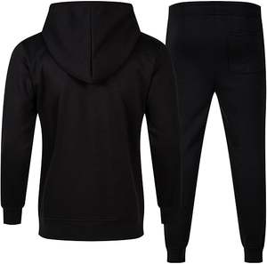 2025 fabricante de Pakistán Jogging Wear chándal para hombres transpirable diseño sólido con capucha media cremallera conjuntos de invierno - Product Image 6