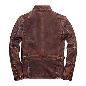 Design personnalisé Vente en gros Veste en cuir mode personnalisée de haute qualité Veste en cuir pour hommes - Product Image 2
