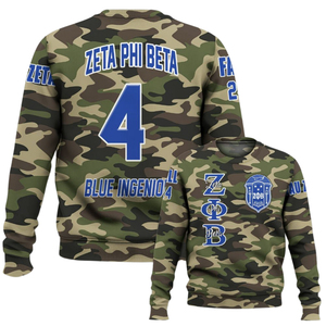 Sweat-shirt à col rond pour femme Zeta Phi Beta 1920 Sorority, lettres grecques brodées, bleu, sweat-shirts grecs pour femmes - Product Image 6