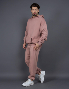 New 400G US Size Plush Thick Hooded Hoodie Men American Style Loose Shoulder Solid Color Long High 3D Logo OEM Autumn Winter - Product Image 3