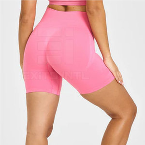 Shorts de yoga taille haute pour femme, séchage rapide, respirant, coupe ajustée, pour entraînement, fitness, gym, cyclisme, en Spandex - Product Image 5