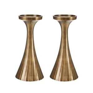 Candelero de Metal de lujo de mesa, hecho a mano candelabro, portavelas de Metal dorado, Juego de 3 piezas disponibles - Product Image 1
