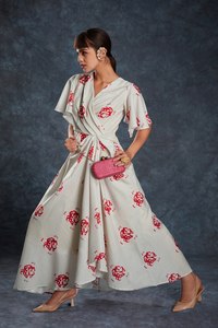 2025 été mode blanc lin coton régulier coupe ajustée séchage rapide fête jupe costume haute qualité hauts taille creuse indien - Product Image 3