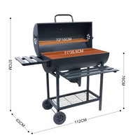 Barbecue fumoir à charbon de bois robuste en gros avec kit de rôtissoire motorisée CE ETL EN 1860 OEM Personnalisation de marque
