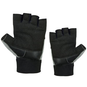 Guantes de gimnasio unisex de medio dedo Guantes de entrenamiento de cuero transpirable para deportes y levantamiento de pesas - Product Image 5