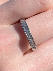 Anillo Chapado en plata auténtica de Ley 925, anillo de diamante de moissanita de platino, accesorios para joyería de moda para mujer - Product Image 3