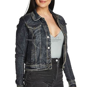 Chaquetas vaqueras para mujer de alta calidad, ropa informal rápida, precio al por mayor, Chaquetas vaqueras de algodón para mujer - Product Image 5