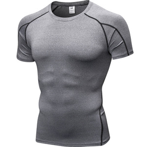 Venta al por mayor de secado rápido, ropa de gimnasio lisa en blanco, camiseta de manga corta para hombre con logotipo personalizado impreso, camisetas deportivas para hombre - Product Image 3