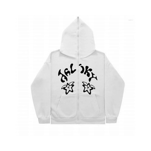 Sudadera con capucha unisex de algodón 100% personalizada con cremallera completa, forro polar grueso para invierno, de alta calidad, con estampado digital de diamantes de imitación en toda la superficie, de secado rápido. - Product Image 5