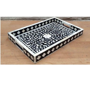 ถาดรองกระดูกแบบฝังบนโต๊ะถาดรองกระดูกถาดเสิร์ฟชาและกาแฟงานฝีมือรูปทรงสี่เหลี่ยมผืนผ้าดีไซน์ใหม่ล่าสุด - Product Image 5