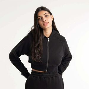 Pull à capuche zippé pour femmes Design personnalisé vêtements de sport de sport durable respirant Anti-rétrécissement Anti-rides haut - Product Image 2