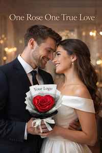 Ramo de Rosas Eternas de 9.5 x 3.8 x 13.3 Pulgadas, Flores Preservadas de Larga Duración (3-5 Años), Regalo para el Día de San Valentín - Product Image 3