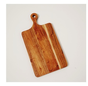 Planche de service rectangulaire en bois d'acacia planche à découper naturelle personnalisée en gros blocs à découper blancs et bruns fabriqués en Inde - Product Image 1