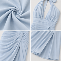Robe longue maxi dos nu inspirée des créateurs pour femme, robe moulante froncée, collection élégante pour les vacances