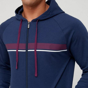 เสื้อมีฮู้ดแขนยาวโอเวอร์ไซส์สำหรับผู้หญิงเสื้อฮู้ดพิมพ์ลายใบเมเปิ้ลเสื้อกันหนาวลำลองแบบสวมหัวมีฮู้ดสีฟ้า2025ฤดูหนาว - Product Image 2