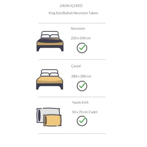 Ensemble de housse de couette en satin de coton blanc de la série Varol Zeus, taille King, 4 pièces, motif uni pour usage domestique - Product Image 2