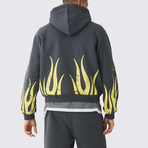 Chándal bordado de algodón lavado ácido proveedor OEM logotipo personalizado hombres conjunto de dos piezas etiqueta privada a granel al por mayor disponible - Product Image 3