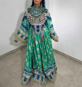 Nuevo Vintage de talla grande para mujer Modest Flare Maxi vestido conjunto de pantalón elegante Afghani de longitud completa con botones de encaje fiesta de noche Formal - Product Image 2