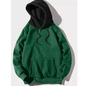 Sudaderas con capucha de algodón 100% personalizables para hombre, ropa de invierno con contraste de color bordado, recién llegados básicos - Product Image 4
