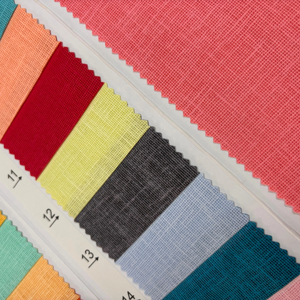 Tela de camisa de ropa Micon, mezcla de lino y algodón, peso medio, tejido liso, teñido liso para niñas y niños, tela de vestir - Product Image 1