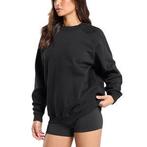 Sweat-shirt à capuche pour femmes grande taille, tendance hivernale, de haute qualité, logo personnalisé sur le devant, tissu en toile, 100% coton, écologique - Product Image 2