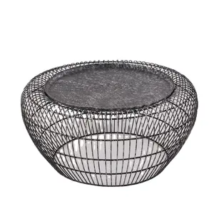High Quality Modern Simple Style Iron Wire Table Living Room Furniture Small Coffee Table High Quality