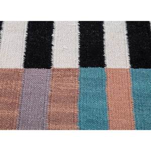 พรมขนสัตว์ทอมือลายเพชรแบบแบนสีงาช้างสำหรับห้องนั่งเล่นและห้องนอน-ADWL-13144 - Product Image 3