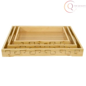 Wooden Serving Tray Crafted from High-Quality Wood, Durable and Stylish - Product Image 1