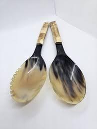 Salad <b>Servers</b> With Customisation Available Hot Sale Cutlery Fork Spoon Handmade Decorative Luxury Horn Decor Handmade Spoons - Product Image 4