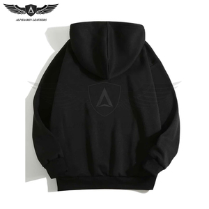 Solid <b>Black</b> Color Contrast Made In Pakistan OEM Service Breathable Unique Design Street Wear Style Women's Hoodies - Product Image 2