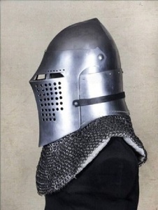 16GA Stahl HMB Mittelalter licher Bascinet Rao Griffon Helm W genieteter Kettenhemd Bascinet hand gefertigter Geschenk helm - Product Image 3