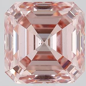 Diamant de laboratoire rose intense fantaisie taille Asscher 3 carats, clarté VS1, certifié IGI, diamant non monté pour la fabrication de bijoux, Gemver Diamond - Product Image 1