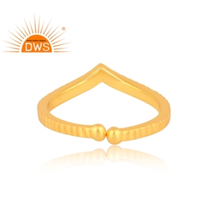 Anillo de banda chapado en oro de 18 quilates de plata de ley de Venta caliente, joyería fina Demi para mujer, regalo para ella - Product Image 4