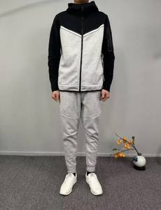 Conjunto de ropa deportiva con logotipo personalizado, pantalones de jogging multicolores, traje transpirable para gimnasio, sudaderas con capucha, chándal de talla grande para hombres y adultos - Product Image 4