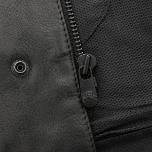 เสื้อกั๊กหนังสำหรับนักขี่มอเตอร์ไซค์ฤดูหนาวของผู้ชายดีไซน์พิเศษเสื้อลำลองมีกระดุมเสื้อสวมใส่ด้านนอกทำจากขนสัตว์ระบายอากาศได้ดี - Product Image 4