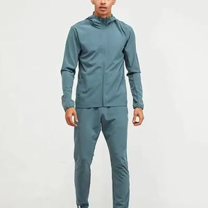 Survêtements d'hiver imprimés en spandex/polyester pour hommes, pantalon de survêtement en molleton lourd et ensemble de sweat-shirt - Product Image 1