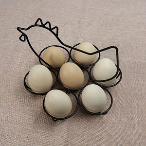 Soporte de huevo de hierro forjado con forma personalizada de calidad superior Diseñador Soporte de huevo de almacenamiento de hierro sólido de tamaño mediano a precio con descuento - Product Image 3
