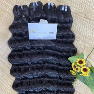 Machine Double trame Faisceau de vague profonde de qualité supérieure Produit chaud prix de gros de cheveux bruts non transformés - Product Image 3