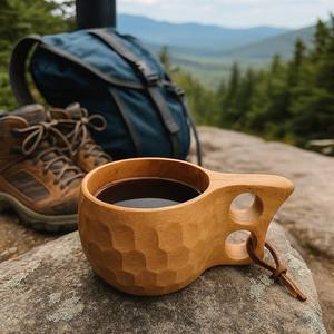 Tasse Kuksa écologique en bois de Neem avec option de gravure pour l'utilisation quotidienne de thé aux herbes et de café (couleur et logo personnalisés) - Product Image 5