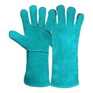 Guantes de soldadura de cuero de vaca de alta calidad, resistentes a la abrasión, protección de manos, guantes de construcción para barbacoa - Product Image 2