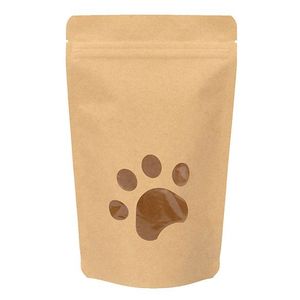 Self Custom Printed Zipper Lock PET CPP BOPP Matte <strong>Dog</strong> Cat Puppy Food Packaging Bag with Paw Window Coffee Snack Candy Top Tear - Product Image 2