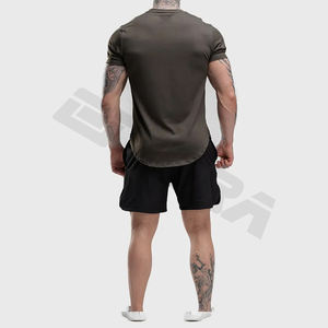 T-shirt ajusté ultra confortable pour homme Premium Séchage rapide Mélange de coton tissé respirant léger pour une facilité de style toute la journée Col rond - Product Image 6