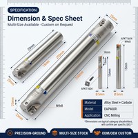 42CrMo CNC End Milling Cutter Arbor disesuaikan Indexable Milling Cutter Bar EAP400R INSERT APMT1604 ODM dukungan