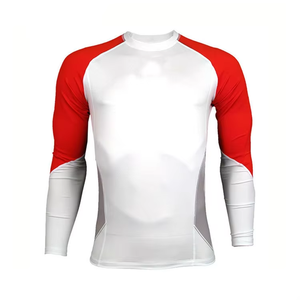 Custom Logo Men's Long Sleeve Compression <b>Heat</b>-Transfer Spandex/Nylon - Product Image 2