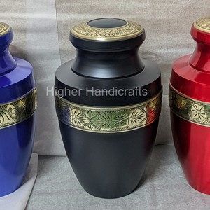 Urna de cremación para adultos multicolor de estilo griego para cenizas humanas | Urnas grabadas masculinas y femeninas | Suministros a granel al por mayor - Product Image 1
