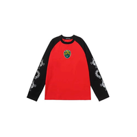 T-shirt pour homme de haute qualité personnalisé, manches longues, col rond, manches raglan, 100% coton, respirant, séchage rapide, coupe décontractée, personnalisable