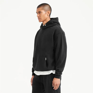 เสื้อฮู้ดดี้สตรีทแวร์แบบเรียบ ไม่มีเชือก ผ้าฟลีซหนานุ่ม 100% ผ้าฝ้าย ทรงปกติ ใส่ได้ทั้งผู้ชายและผู้หญิง สำหรับฤดูหนาว - Product Image 3