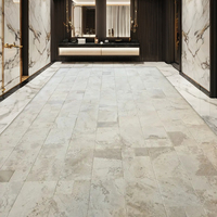 2025 Cem Marble Ensemble de carreaux en travertin turc de haute qualité, motif français, pour intérieur et extérieur, finition polie non remplie, mat, bord ciselé 3D