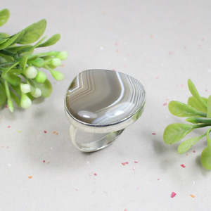 แหวนพลอยโมราสีเงินธรรมชาติสีเงินสเตอริง925ลูกแพร์เจียระไนเพชรการตั้งค่าแบบฝังเพชรสำหรับคู่รักมีสไตล์22x22mm - Product Image 2